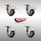 Service Caster 3 Inch 316SS Maroon Polyurethane Swivel Top Plate Caster Set Total Lock Brake SCC-SS316TTL20S314-PPUB-MRN-4 - alternate 3